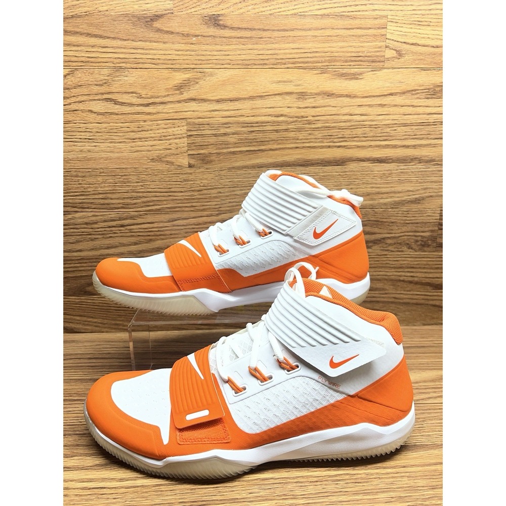 Nike Force Savage Turf Mid Pro Football Cleats Orange Clemson Men's Size 13.5